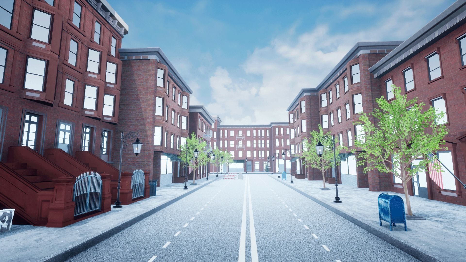 New York streets - Modular city Low-poly 3D model_34