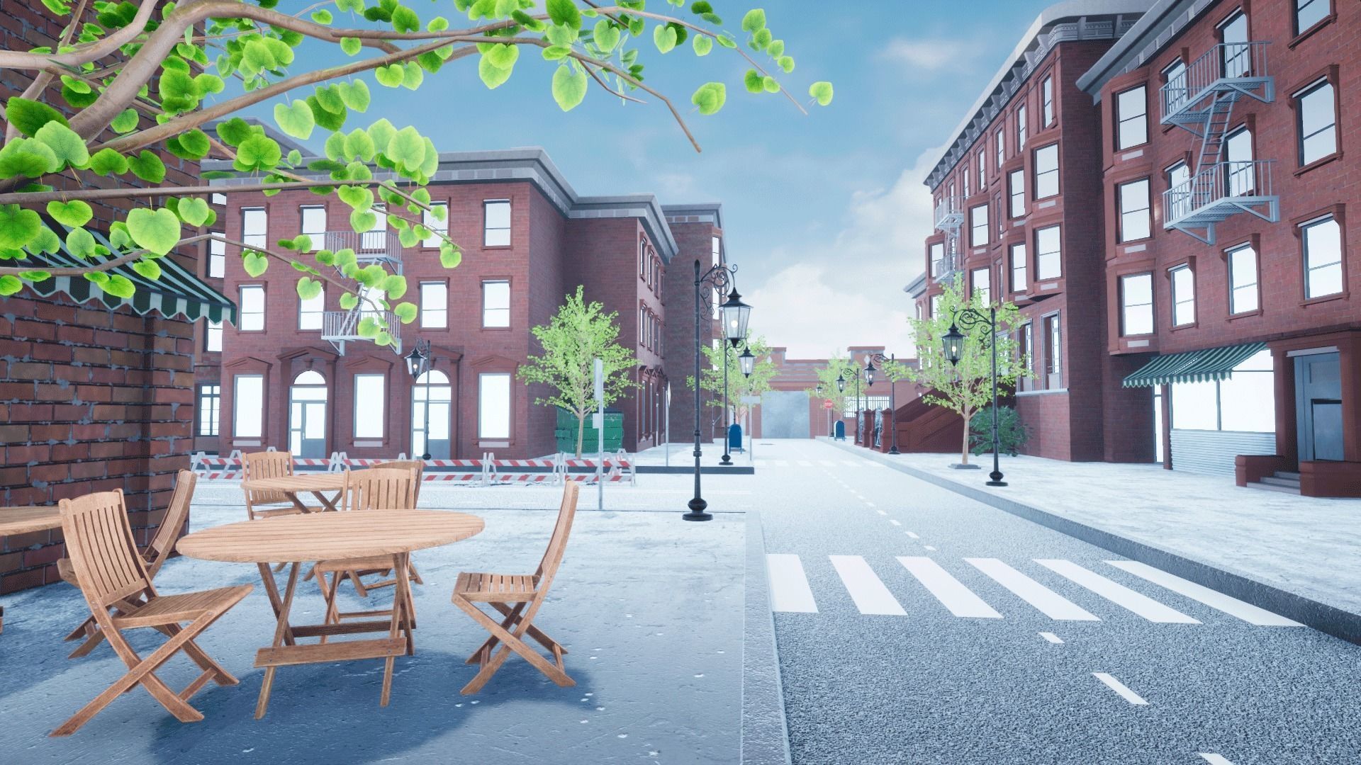 New York streets - Modular city Low-poly 3D model_35