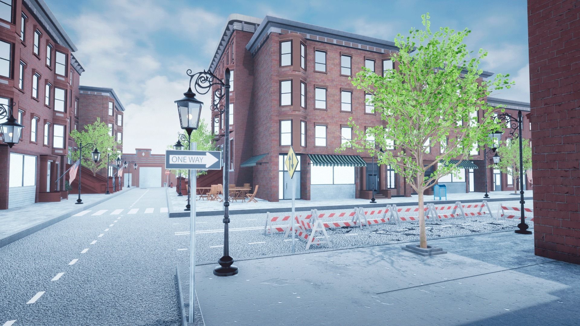 New York streets - Modular city Low-poly 3D model_22