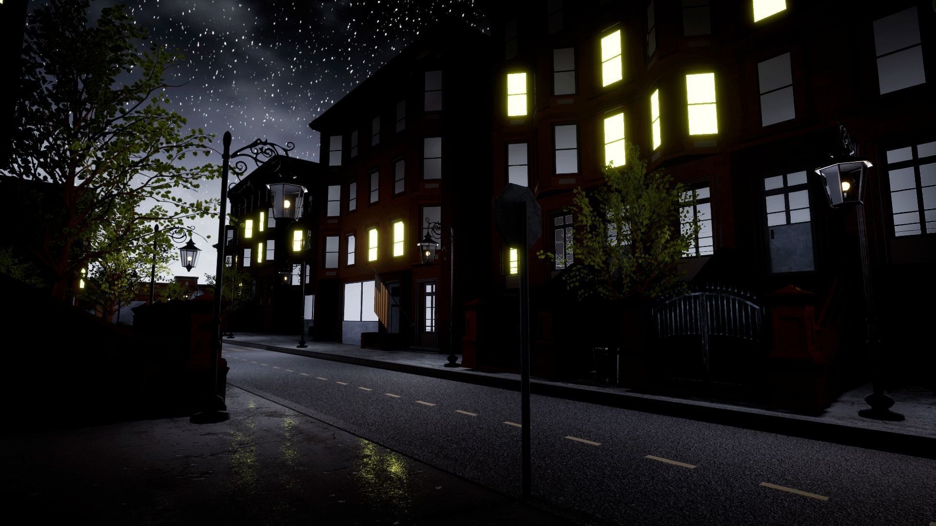 New York streets - Modular city Low-poly 3D model_30