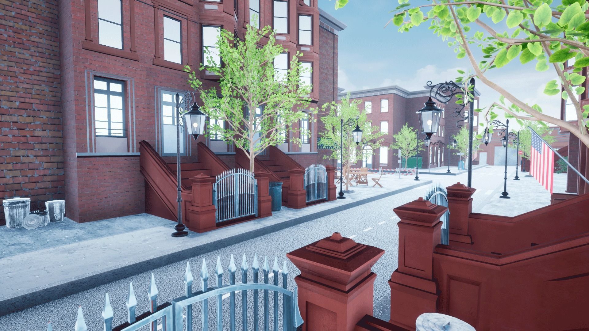 New York streets - Modular city Low-poly 3D model_33