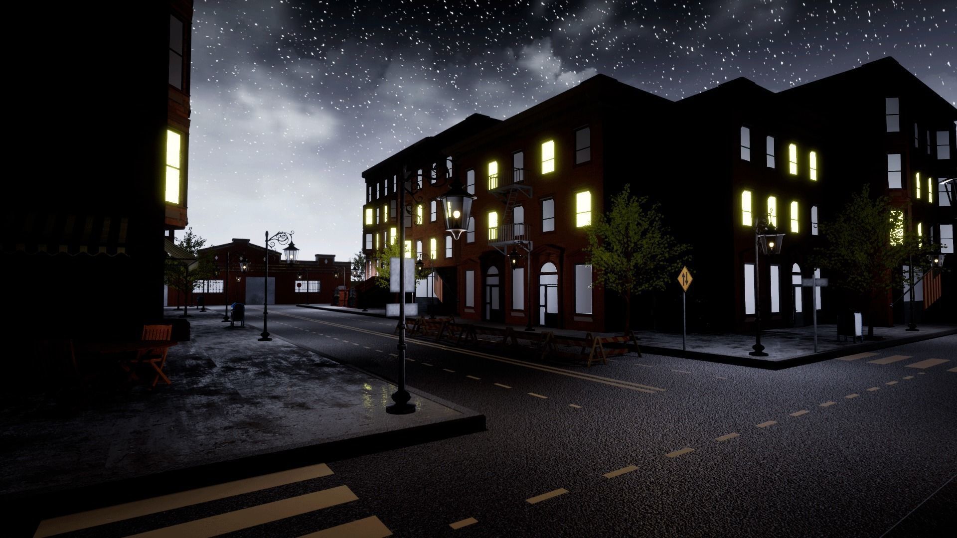 New York streets - Modular city Low-poly 3D model_29