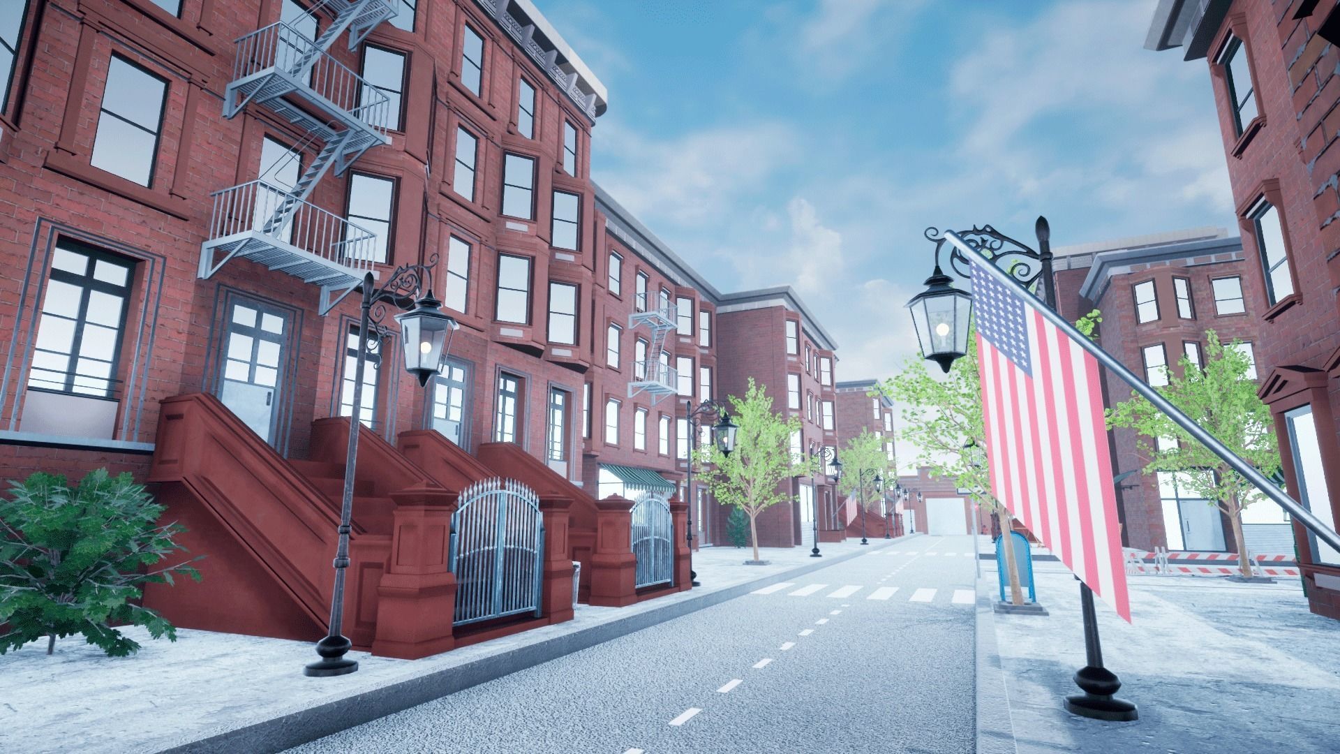New York streets - Modular city Low-poly 3D model_31