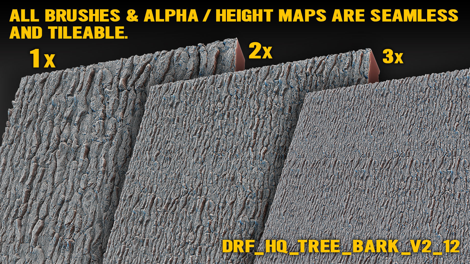 Ultra HQ Tree Bark Sculpt Zbrush brushes and Alphas Vol2 Texture_11