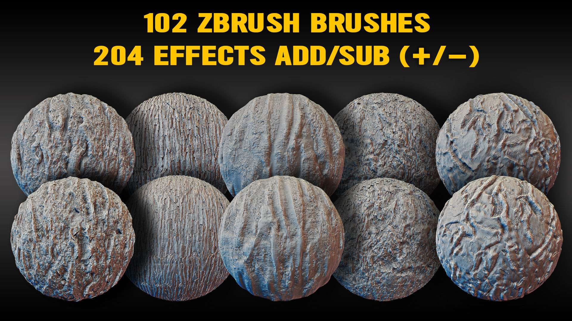 Ultra HQ Tree Bark Sculpt Zbrush brushes and Alphas Vol2 Texture_6