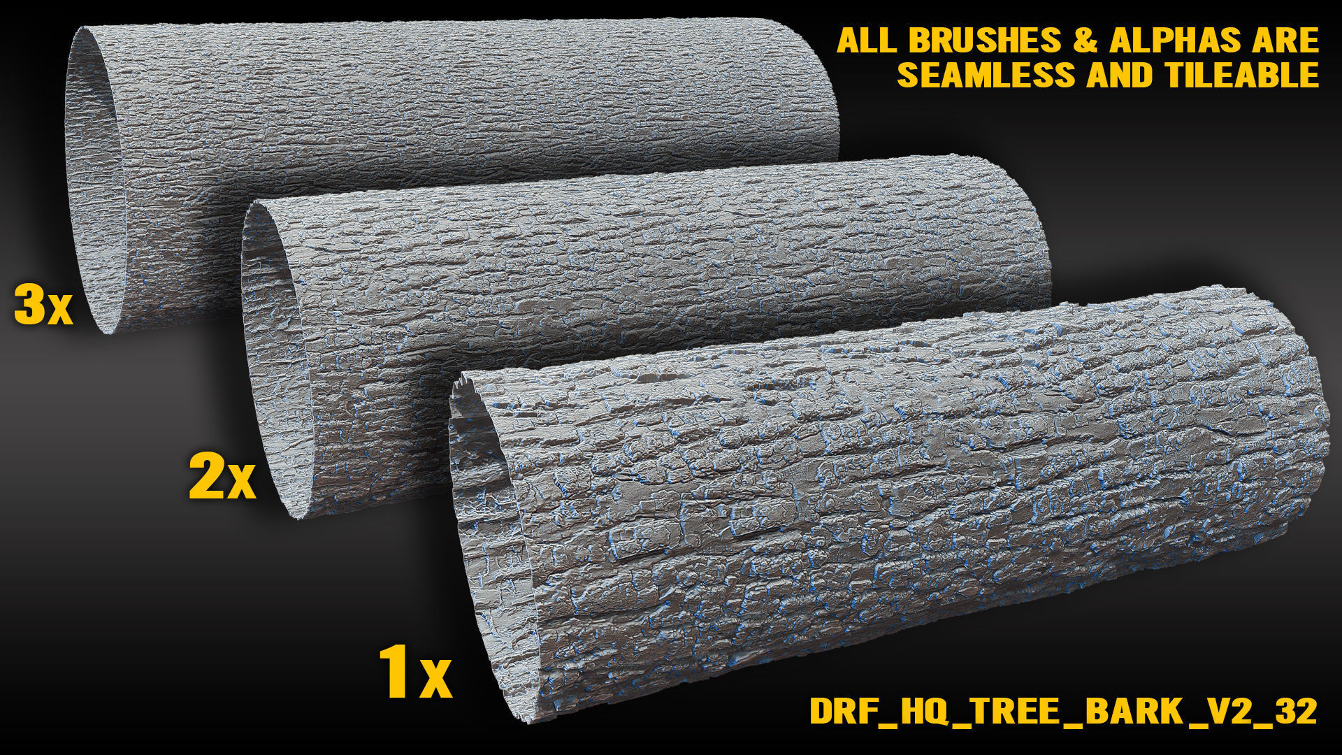 Ultra HQ Tree Bark Sculpt Zbrush brushes and Alphas Vol2 Texture_7