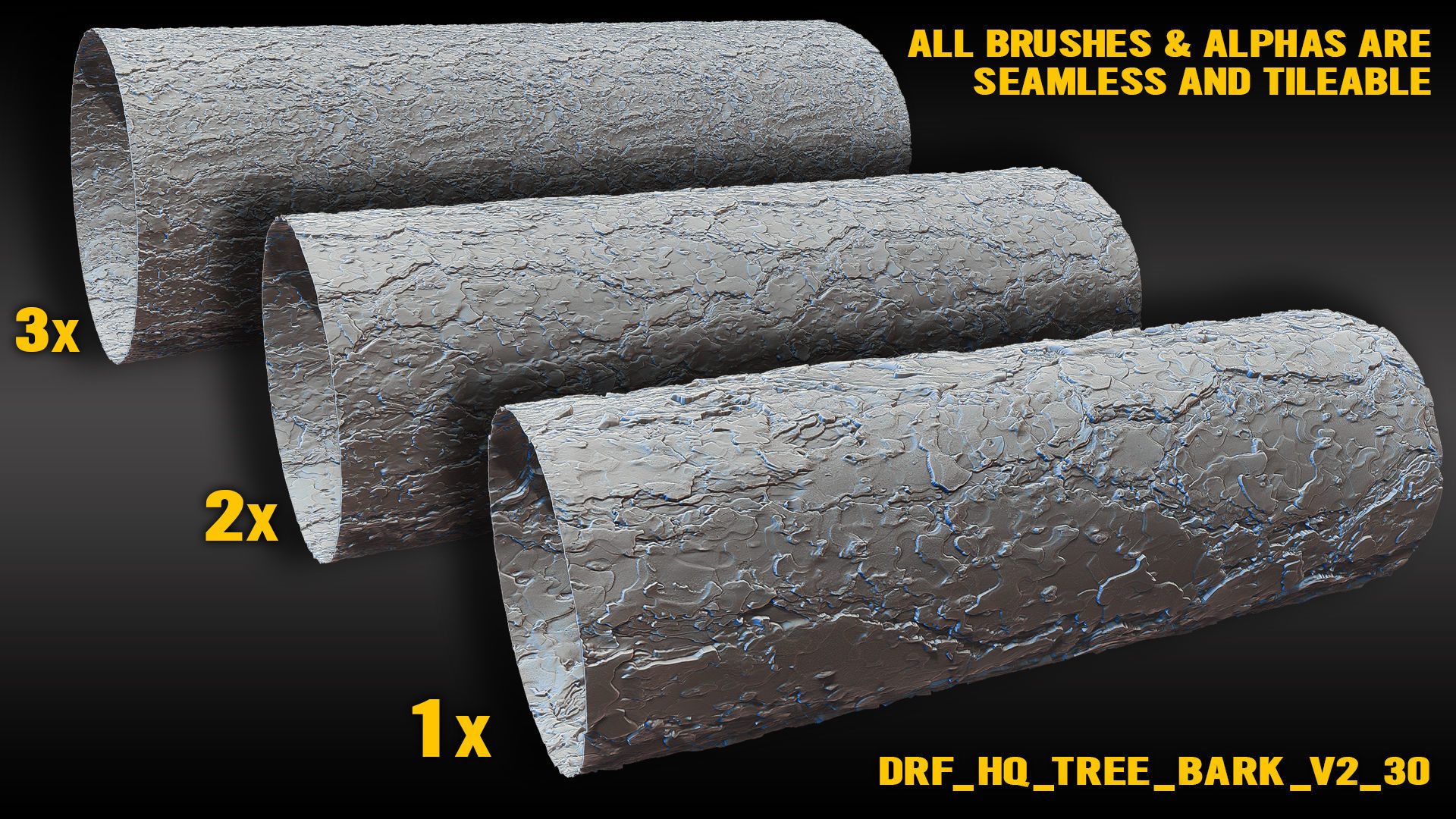 Ultra HQ Tree Bark Sculpt Zbrush brushes and Alphas Vol2 Texture_21