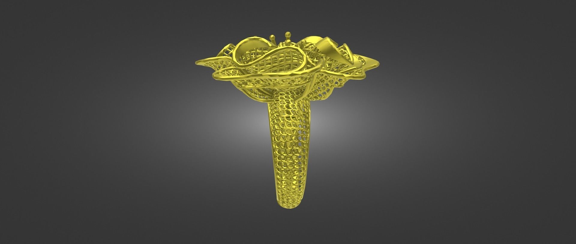 3D STL file of Gold Ring  3D print model_3