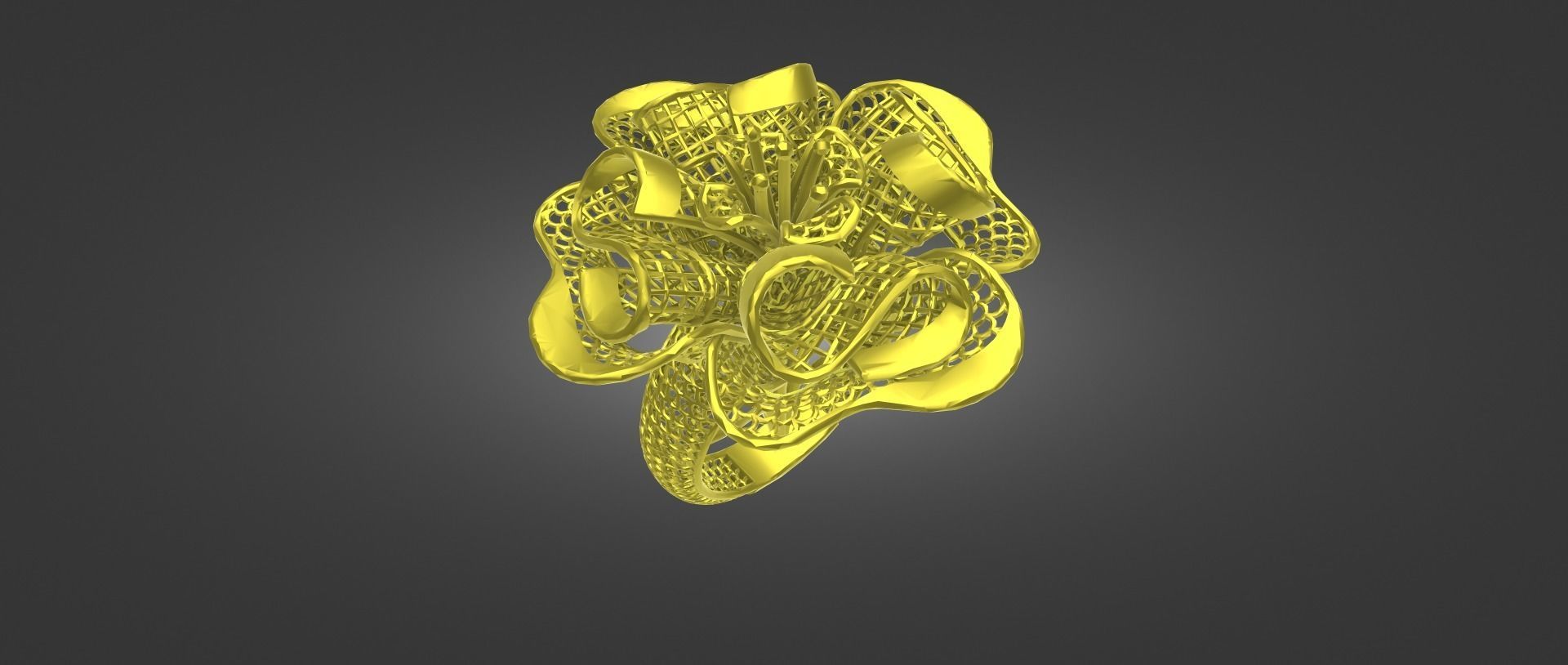 3D STL file of Gold Ring  3D print model_2