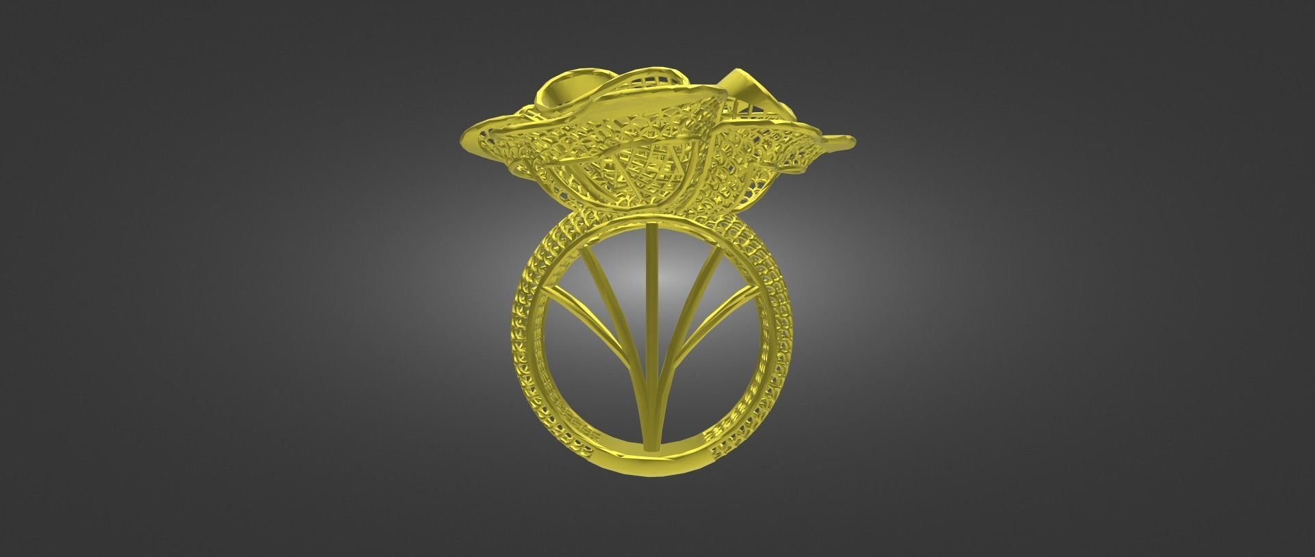 3D STL file of Gold Ring  3D print model_4
