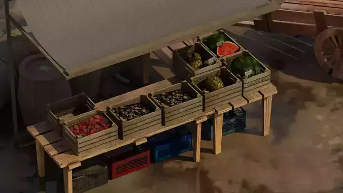 Village shop -  Low poly - Game ready