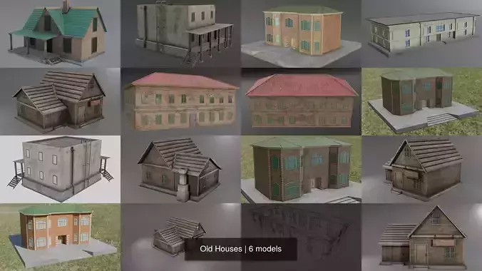 Old Houses 3D Model Collection