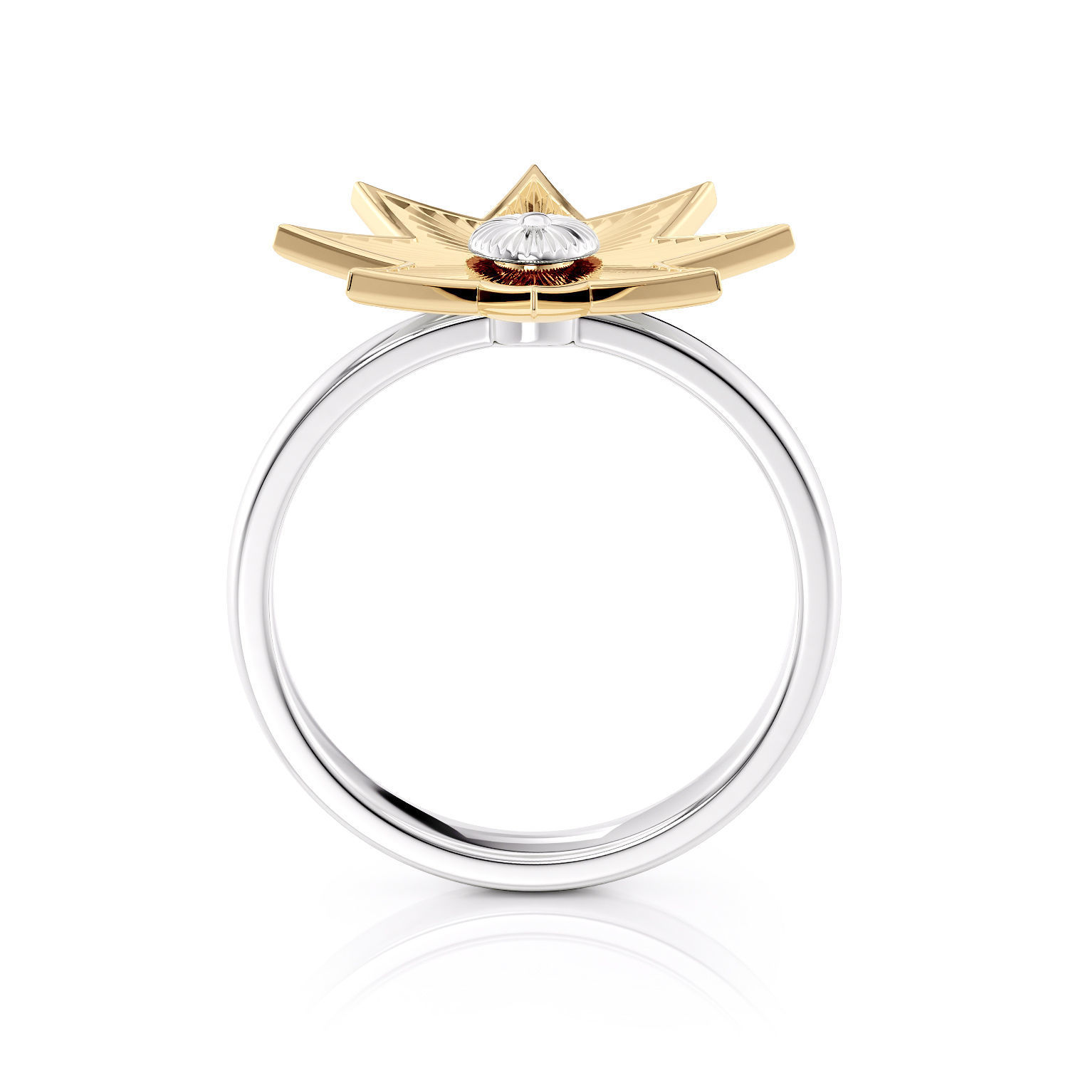 Star ring R 0333 printable 3d model 3D print model_3