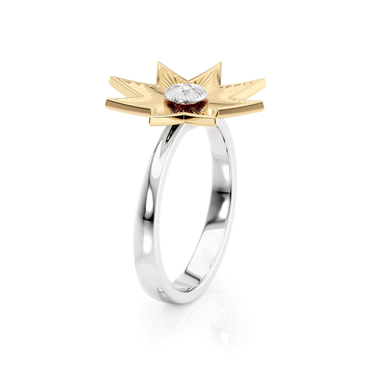 Star ring R 0333 printable 3d model 3D print model_2