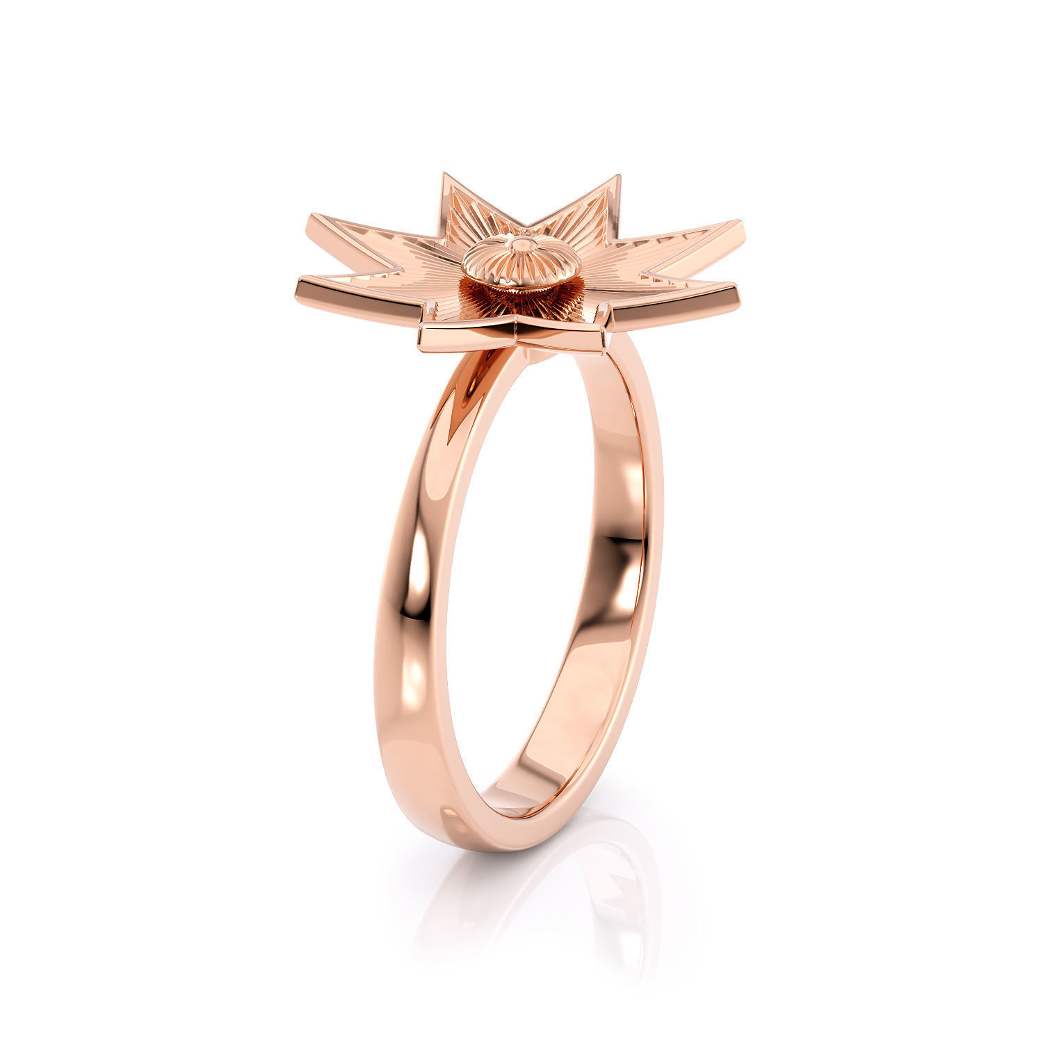 Star ring R 0333 printable 3d model 3D print model_6
