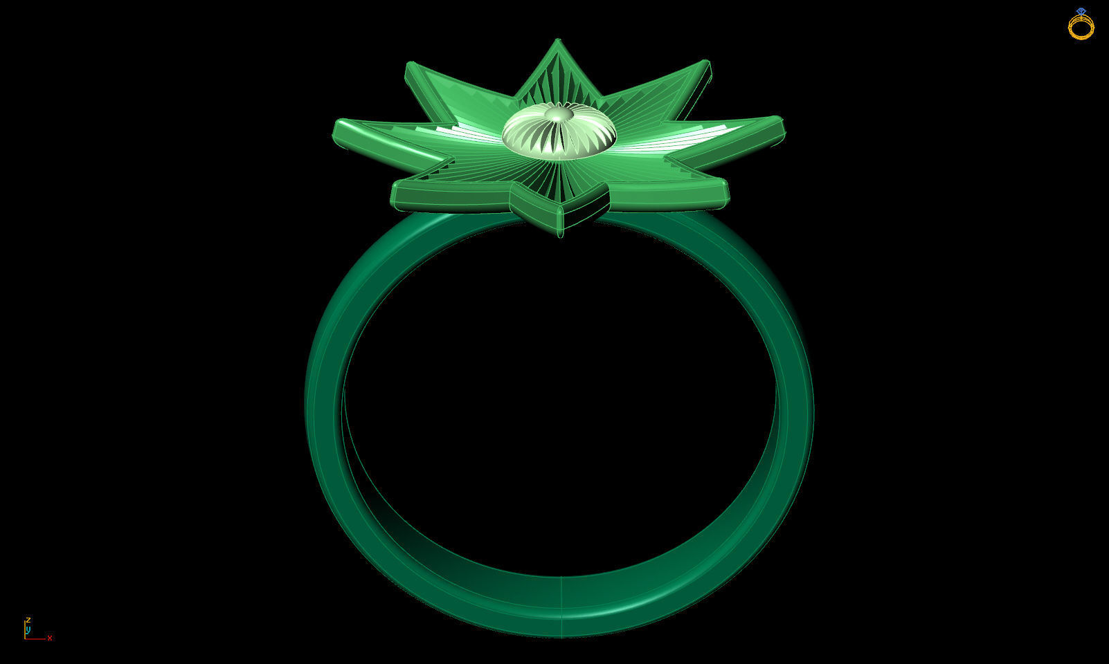 Star ring R 0333 printable 3d model 3D print model_26