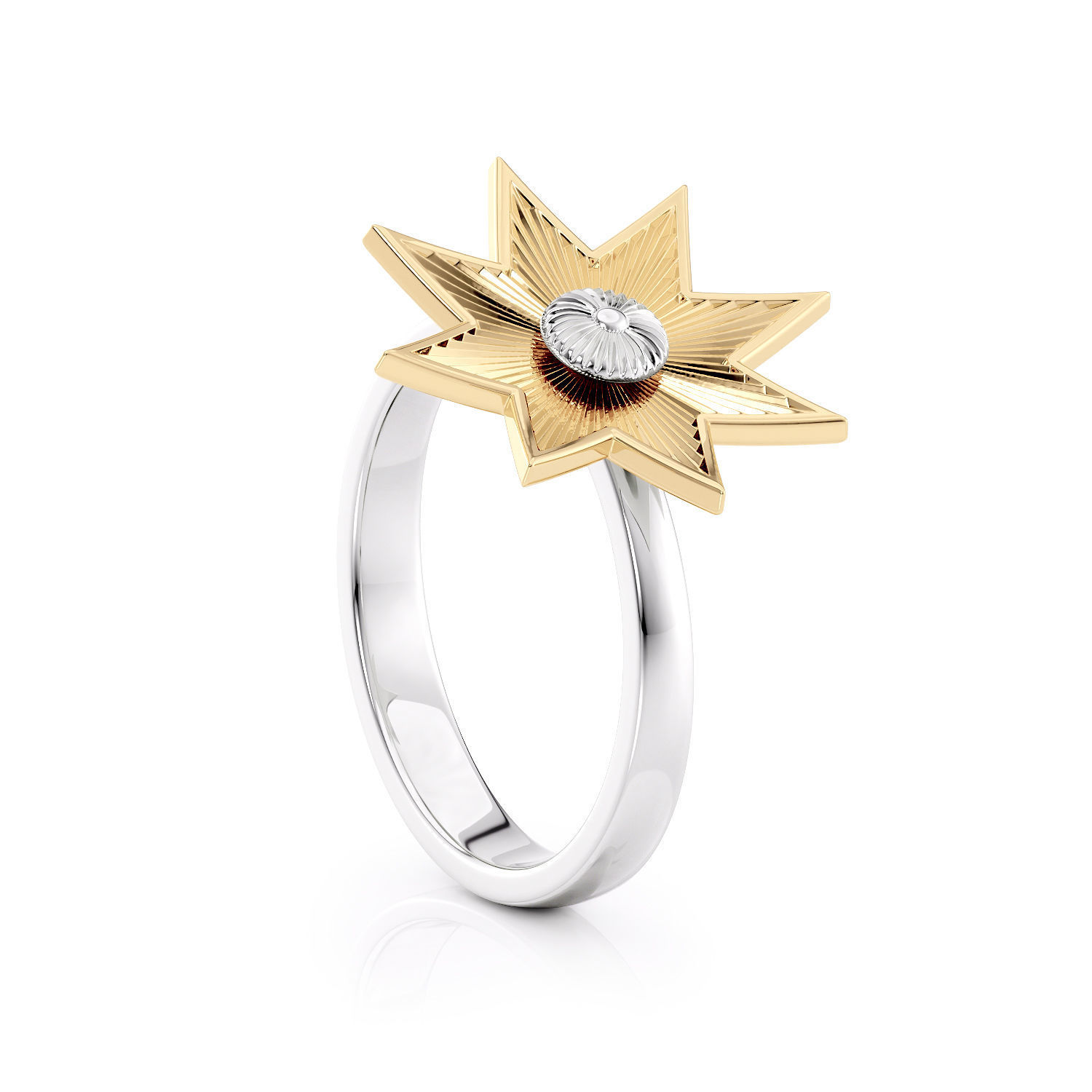 Star ring R 0333 printable 3d model 3D print model_4
