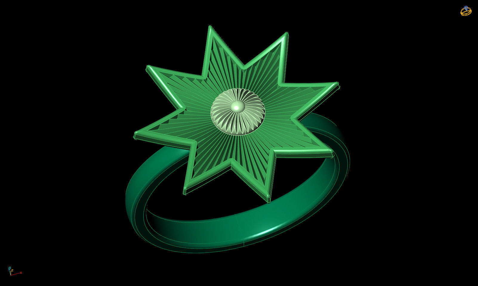 Star ring R 0333 printable 3d model 3D print model_22