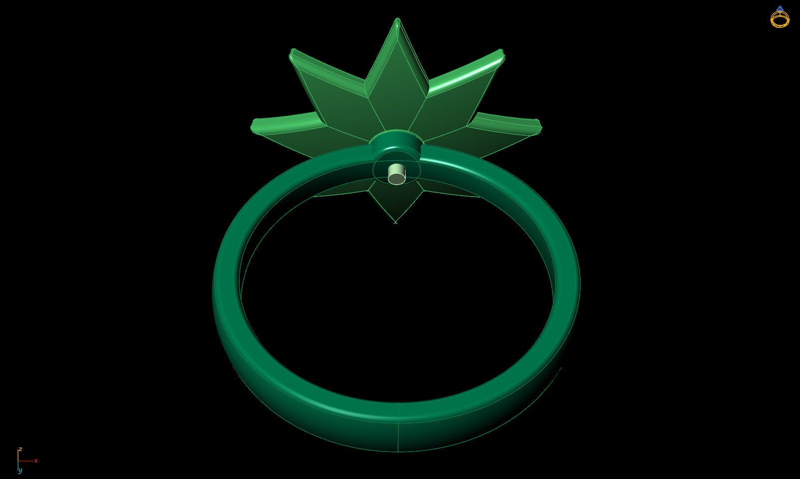Star ring R 0333 printable 3d model 3D print model_27