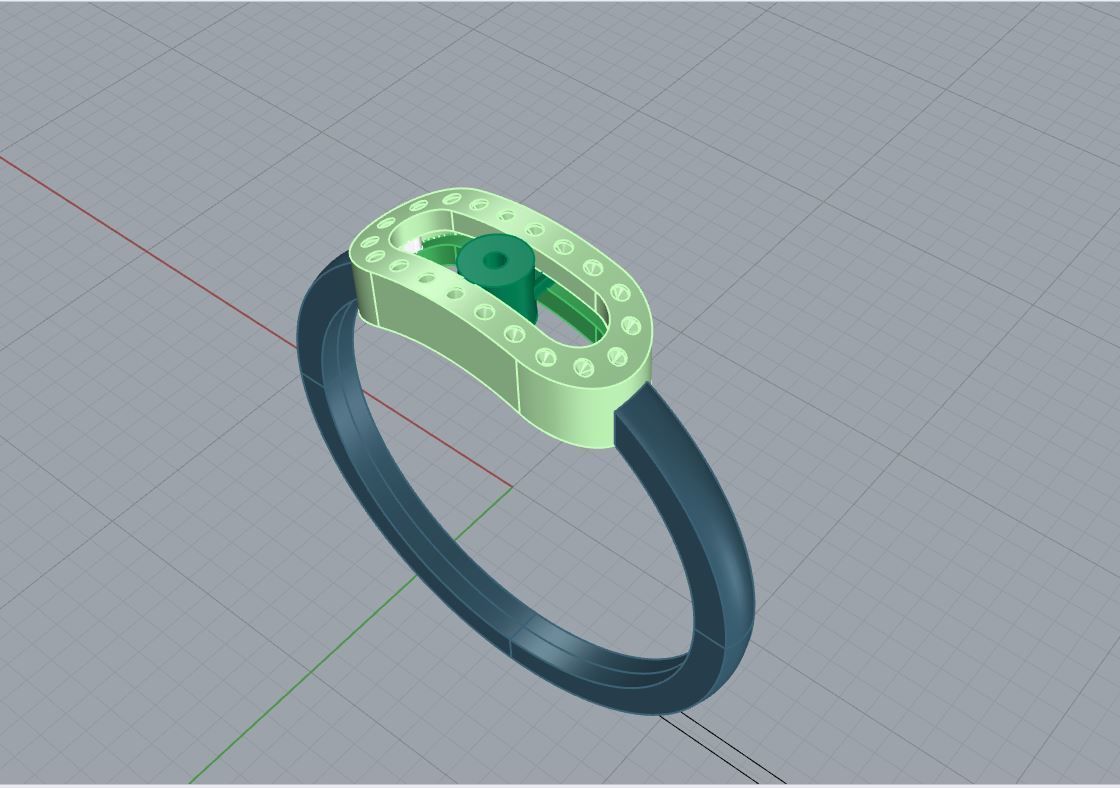 Fashion Messika RING 3dm and STL formats  3D print model_3