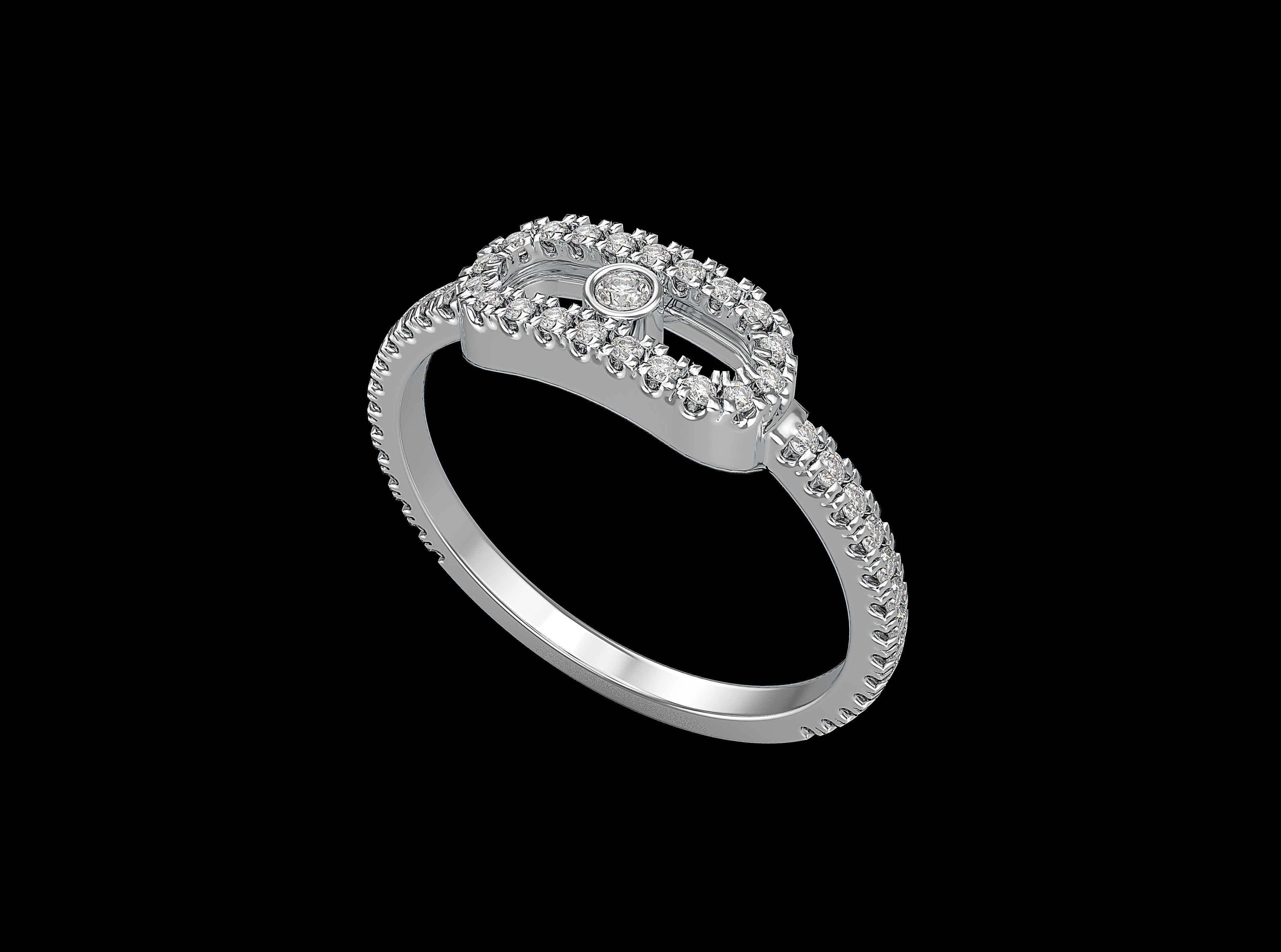Fashion Messika RING 3dm and STL formats  3D print model_10