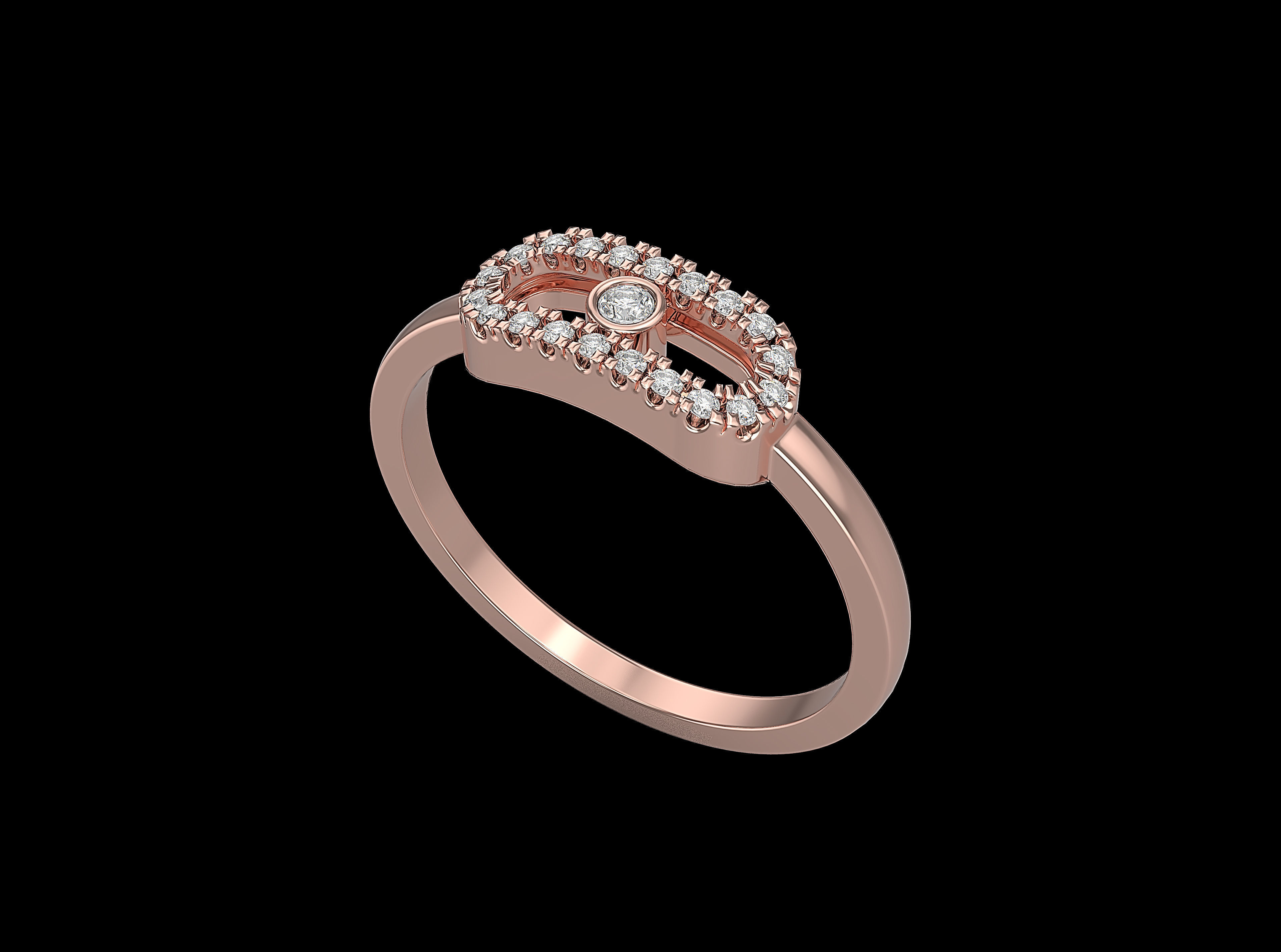 Fashion Messika RING 3dm and STL formats  3D print model_42
