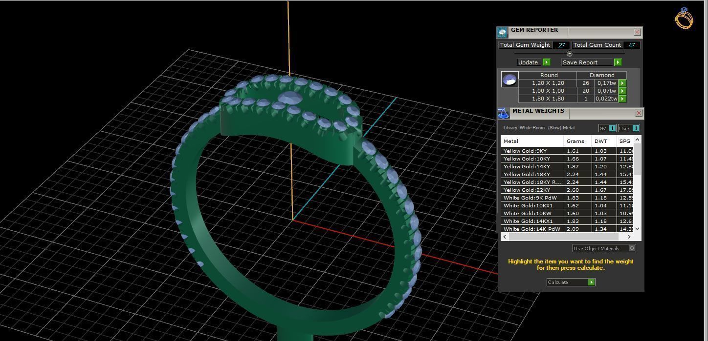 Fashion Messika RING 3dm and STL formats  3D print model_8