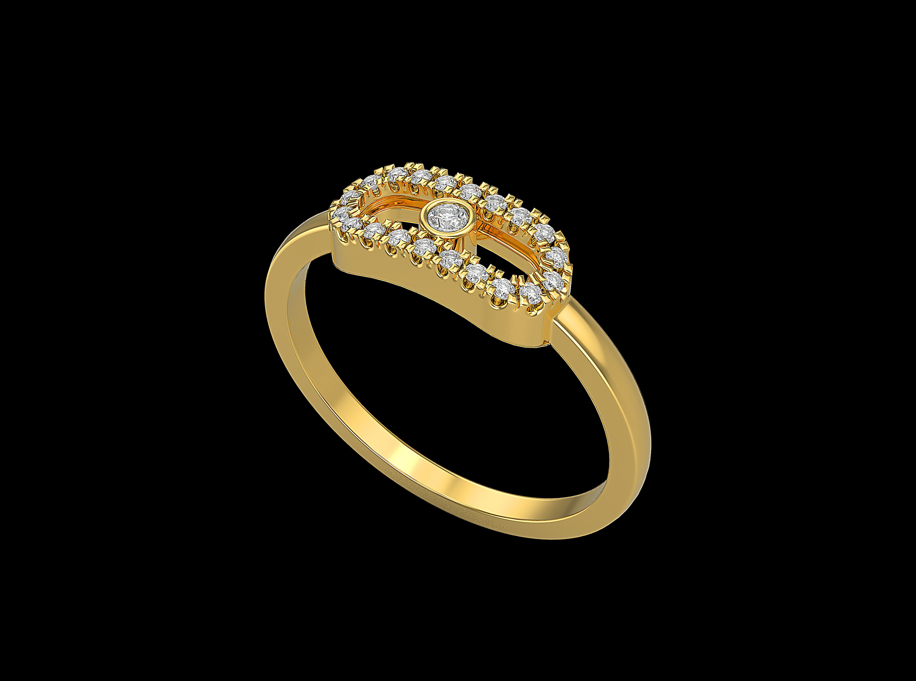 Fashion Messika RING 3dm and STL formats  3D print model_2