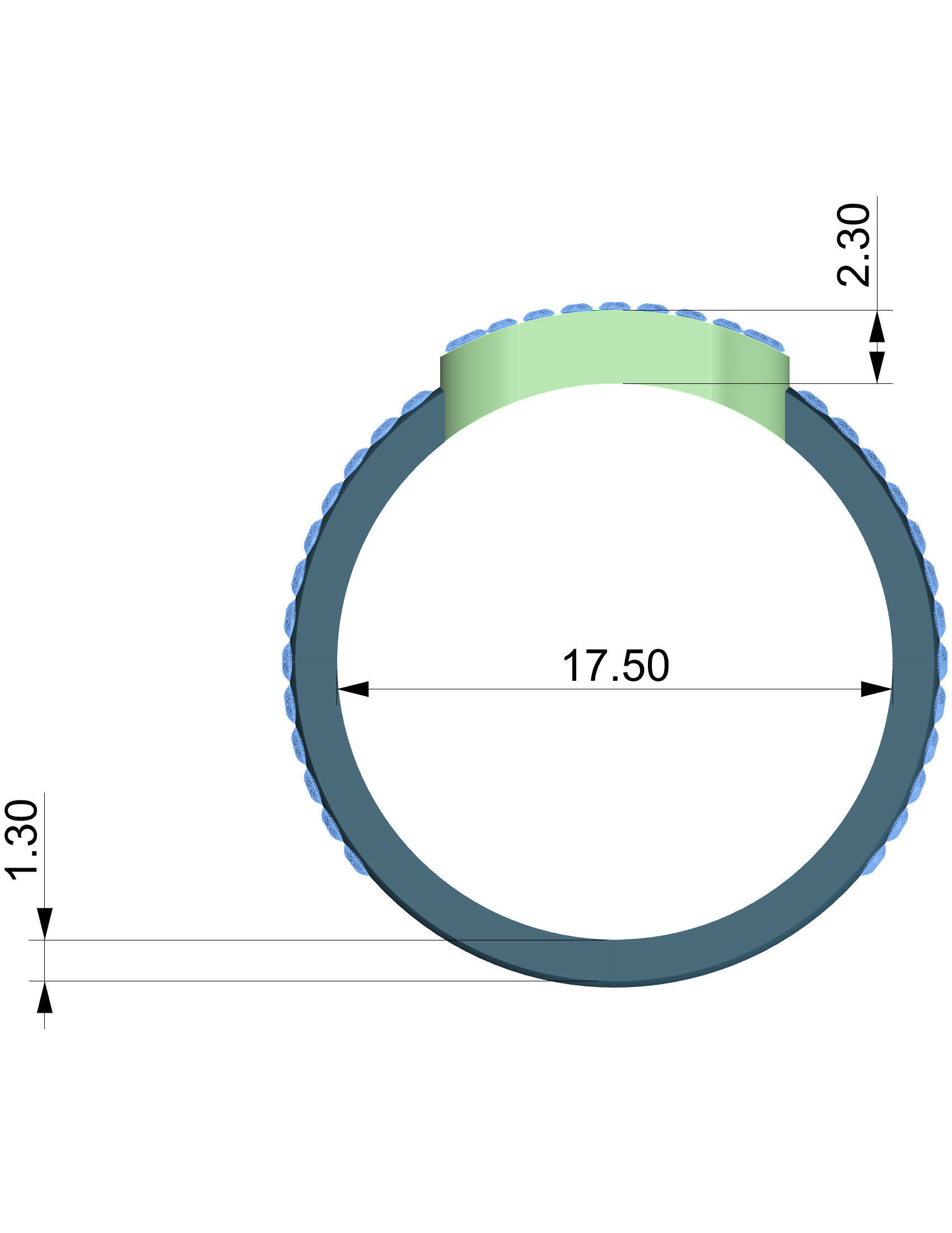 Fashion Messika RING 3dm and STL formats  3D print model_4