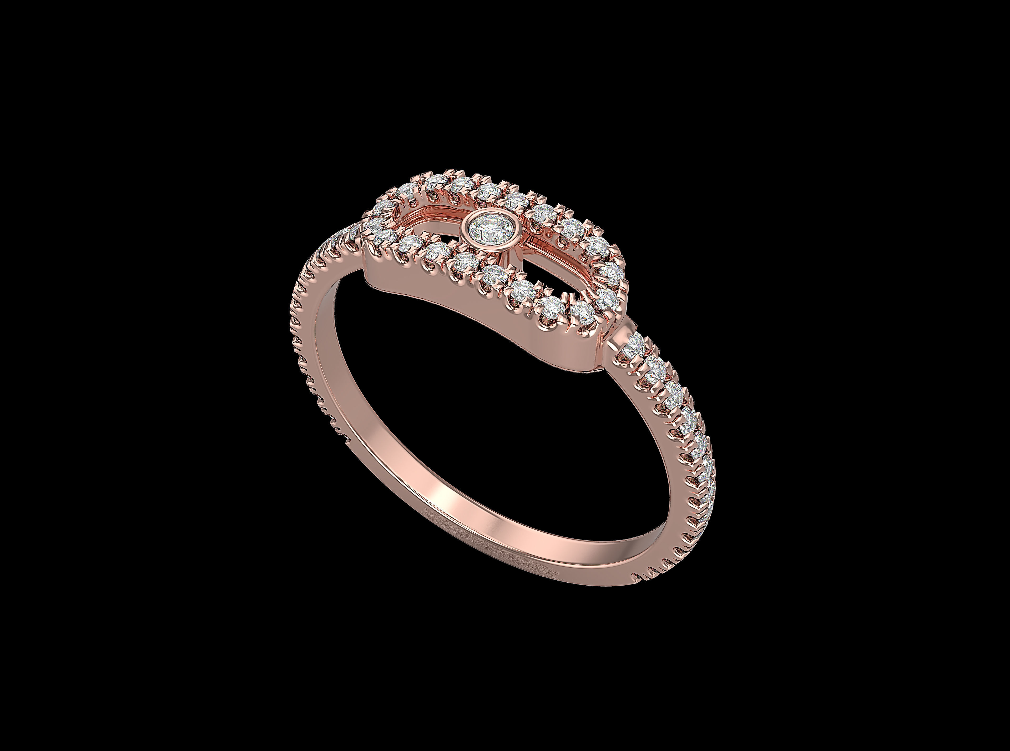 Fashion Messika RING 3dm and STL formats  3D print model_11