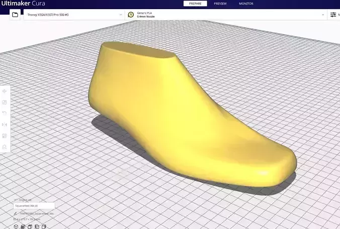 Shoes Lasts - SquareHeel 3D print model 3D model