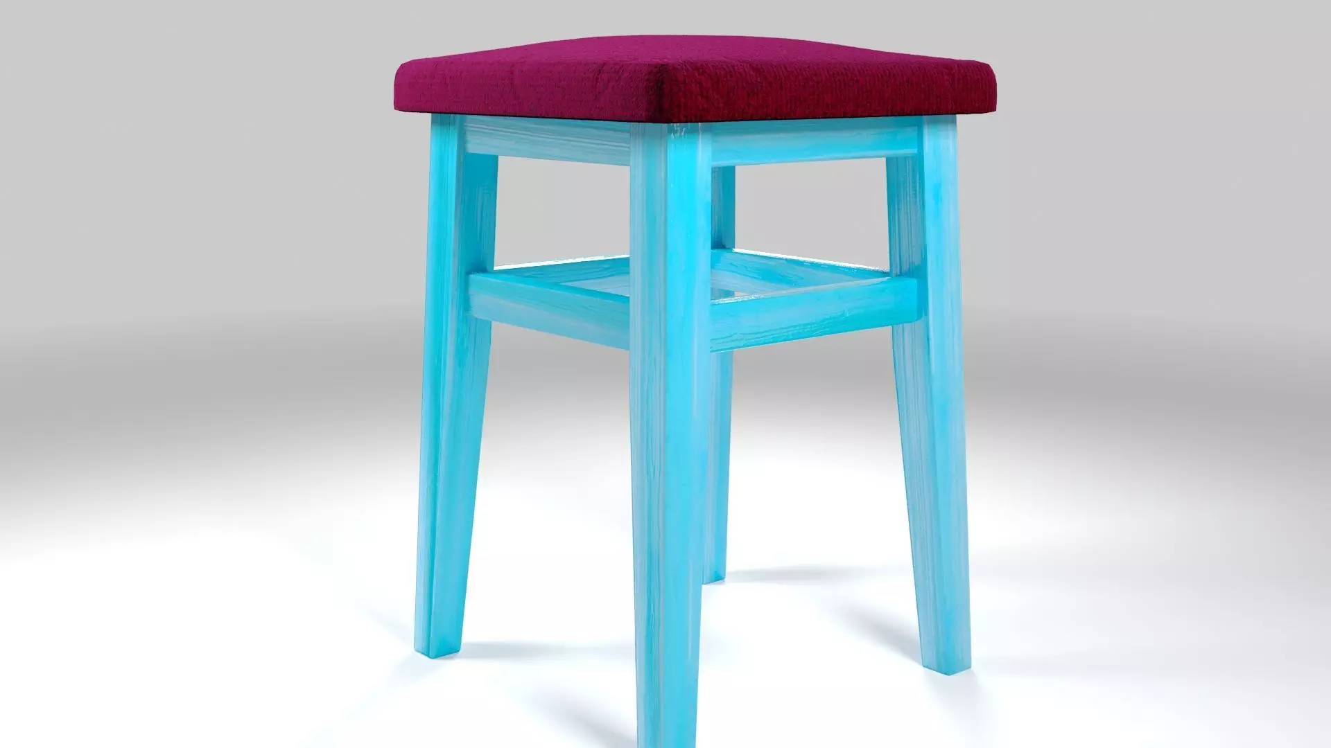 taburetka Low-poly 3D model_0