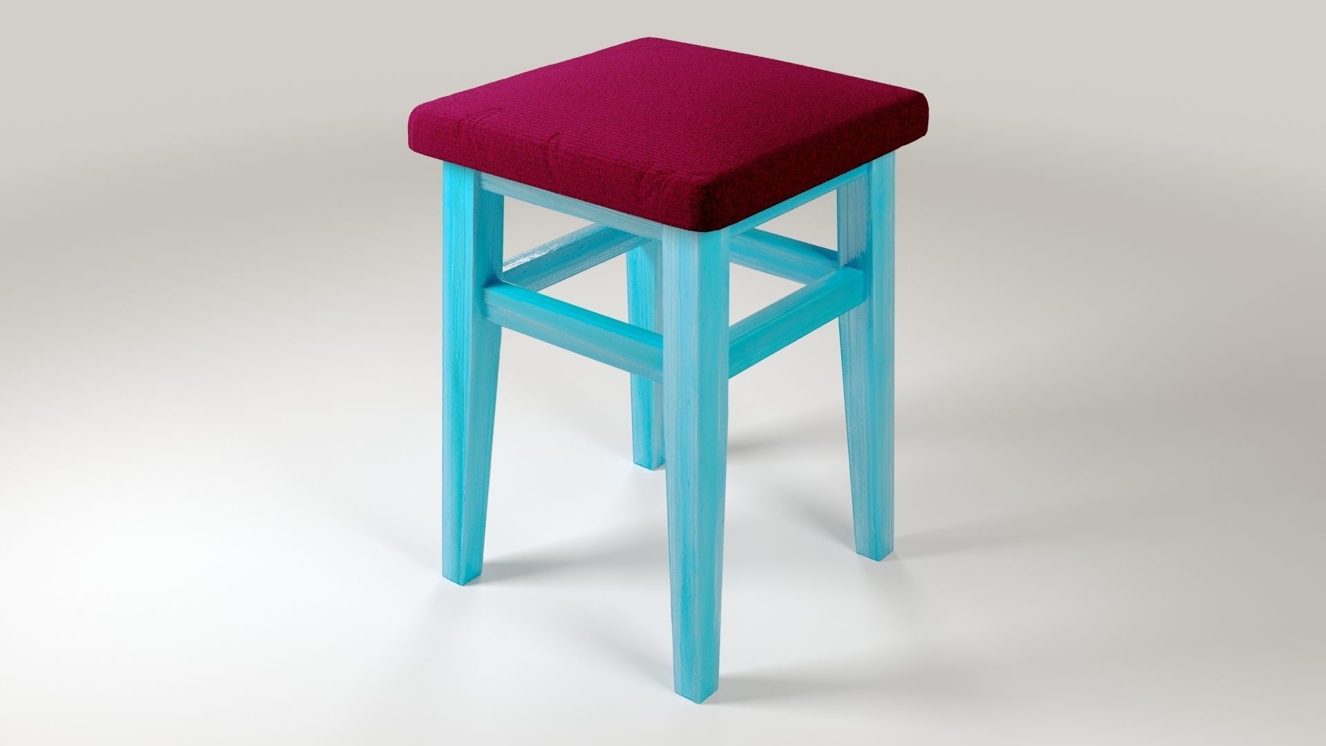 taburetka Low-poly 3D model_1