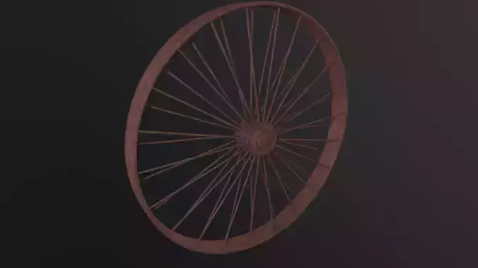 Old Rusty Wheel 3D Model