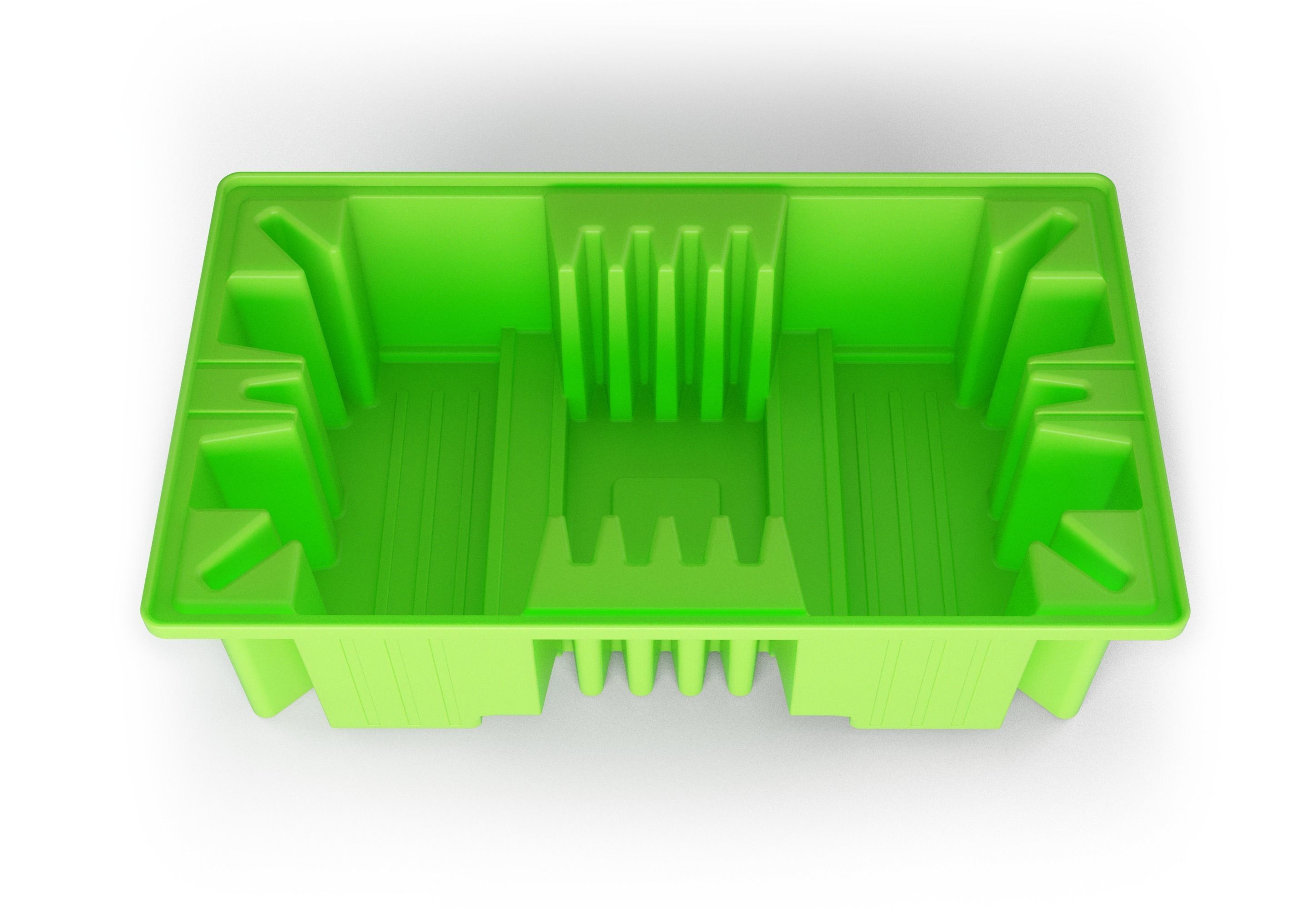 PLASTIC TRAY - BUND PALLET FOR 2 X 1000LTR  3D model_1