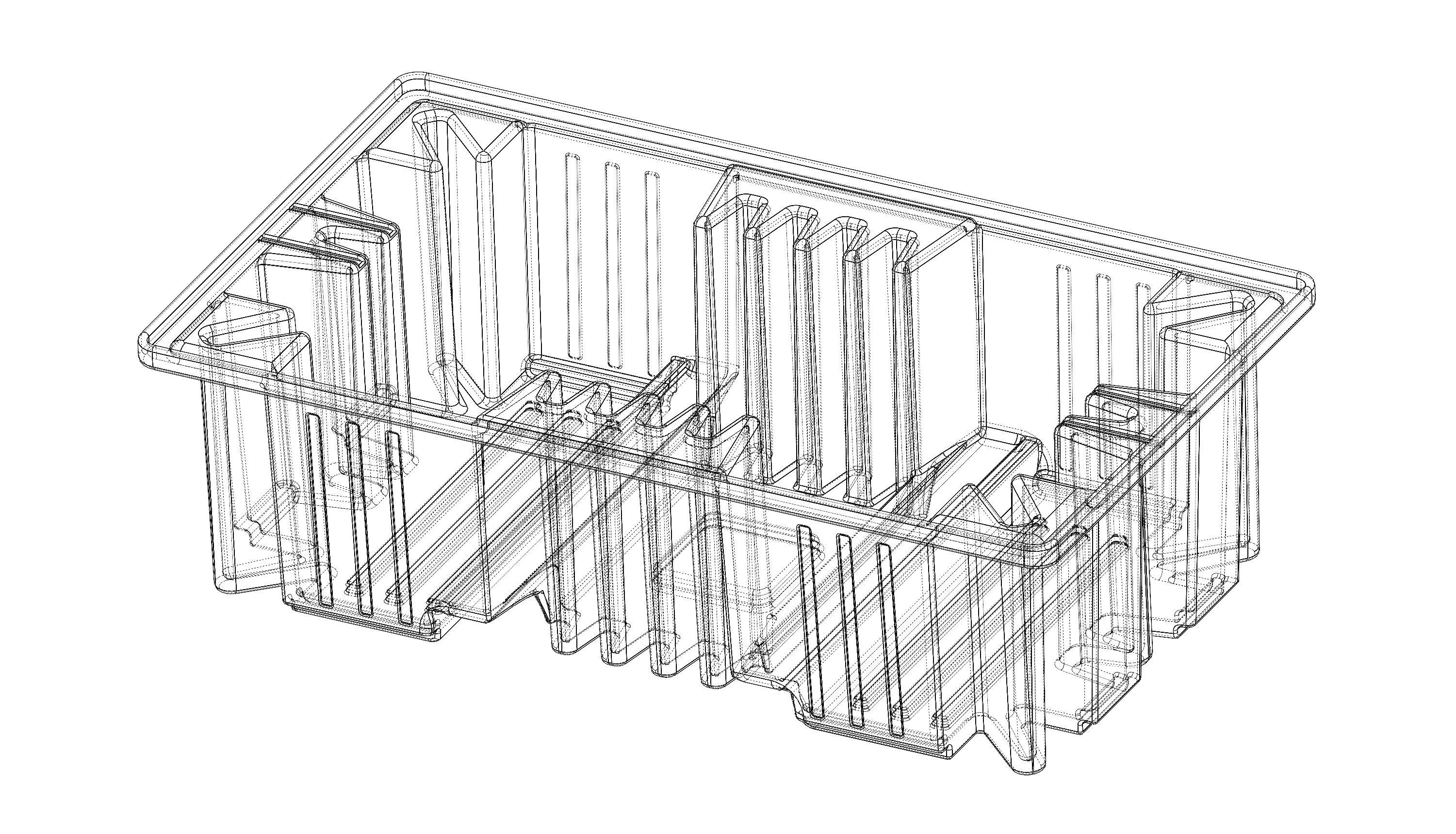 PLASTIC TRAY - BUND PALLET FOR 2 X 1000LTR  3D model_5