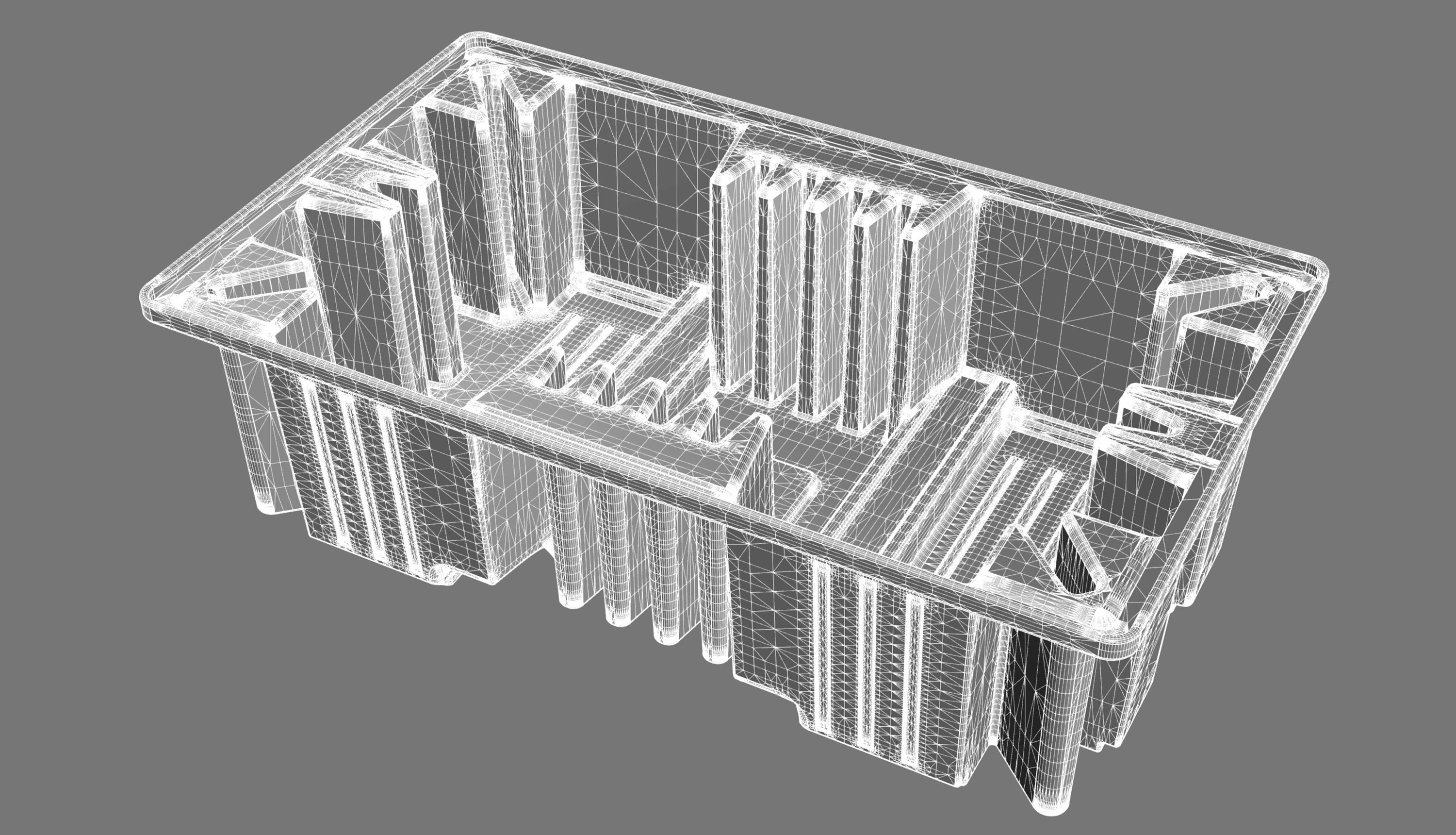 PLASTIC TRAY - BUND PALLET FOR 2 X 1000LTR  3D model_6