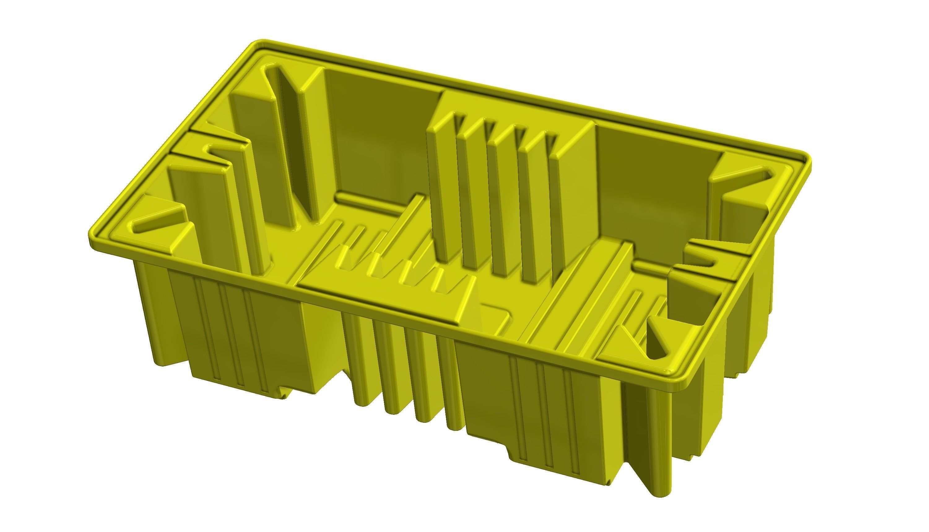 PLASTIC TRAY - BUND PALLET FOR 2 X 1000LTR  3D model_3
