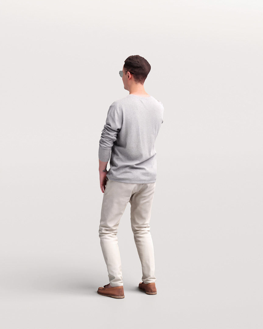 Humano Man steering the boat 2207-5 3D model_4