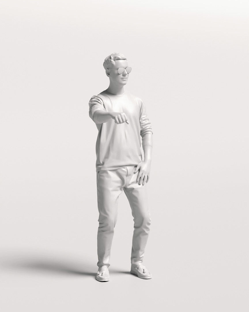 Humano Man steering the boat 2207-5 3D model_12