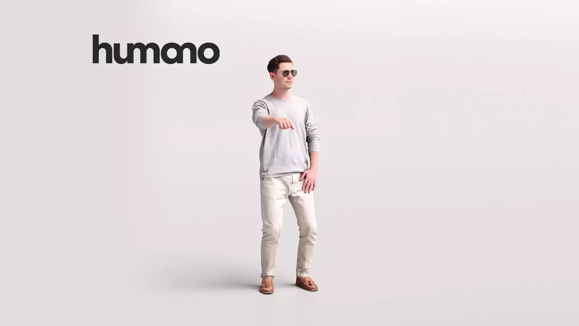 Humano Man steering the boat 2207-5 3D model_0