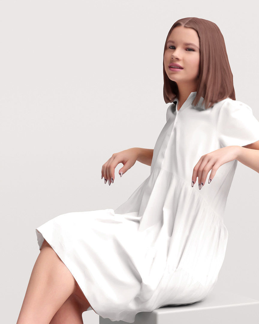 Humano Woman on Yacht 2207-3 3D model_7