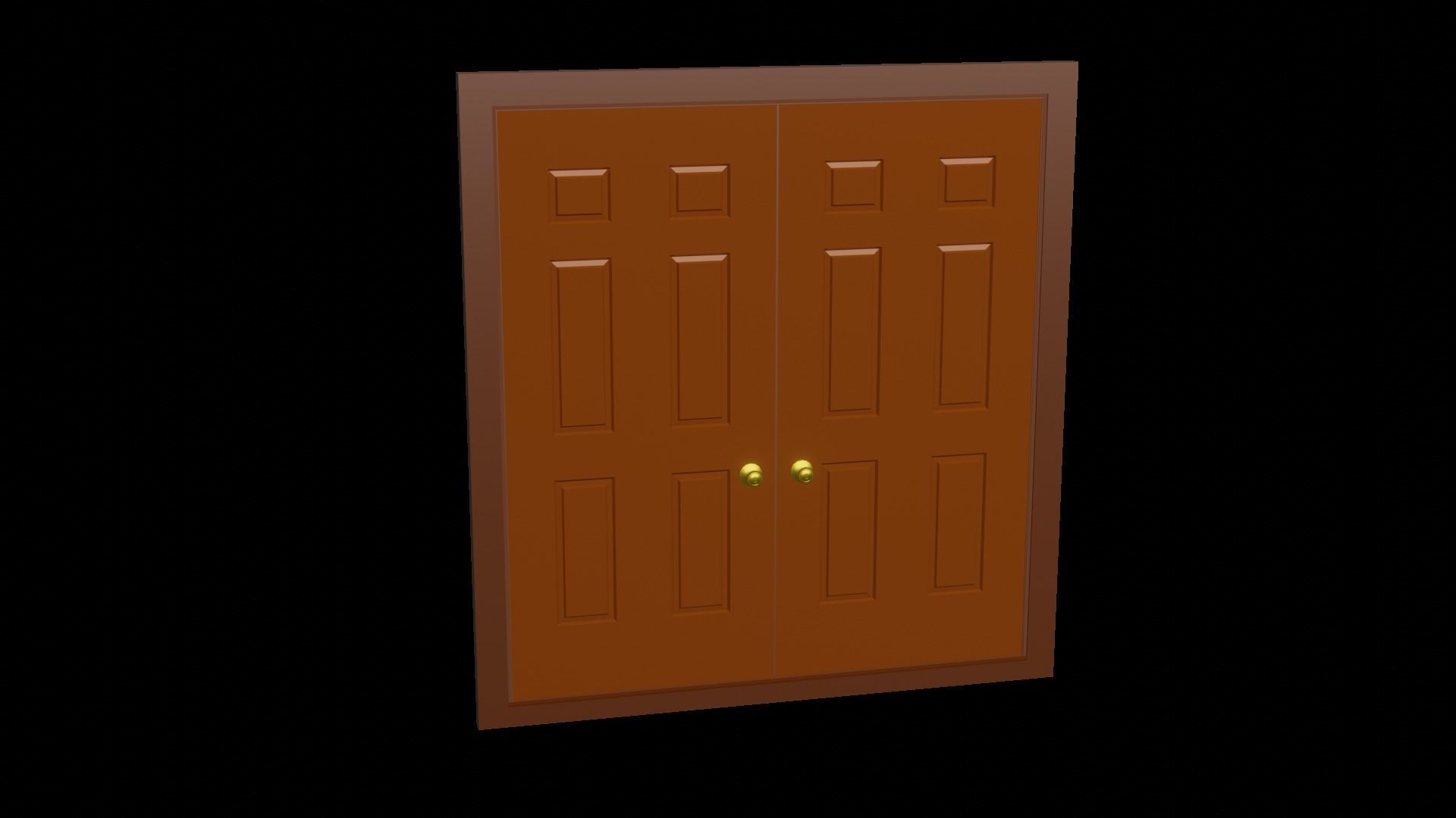 Doors Low-poly 3D model_6