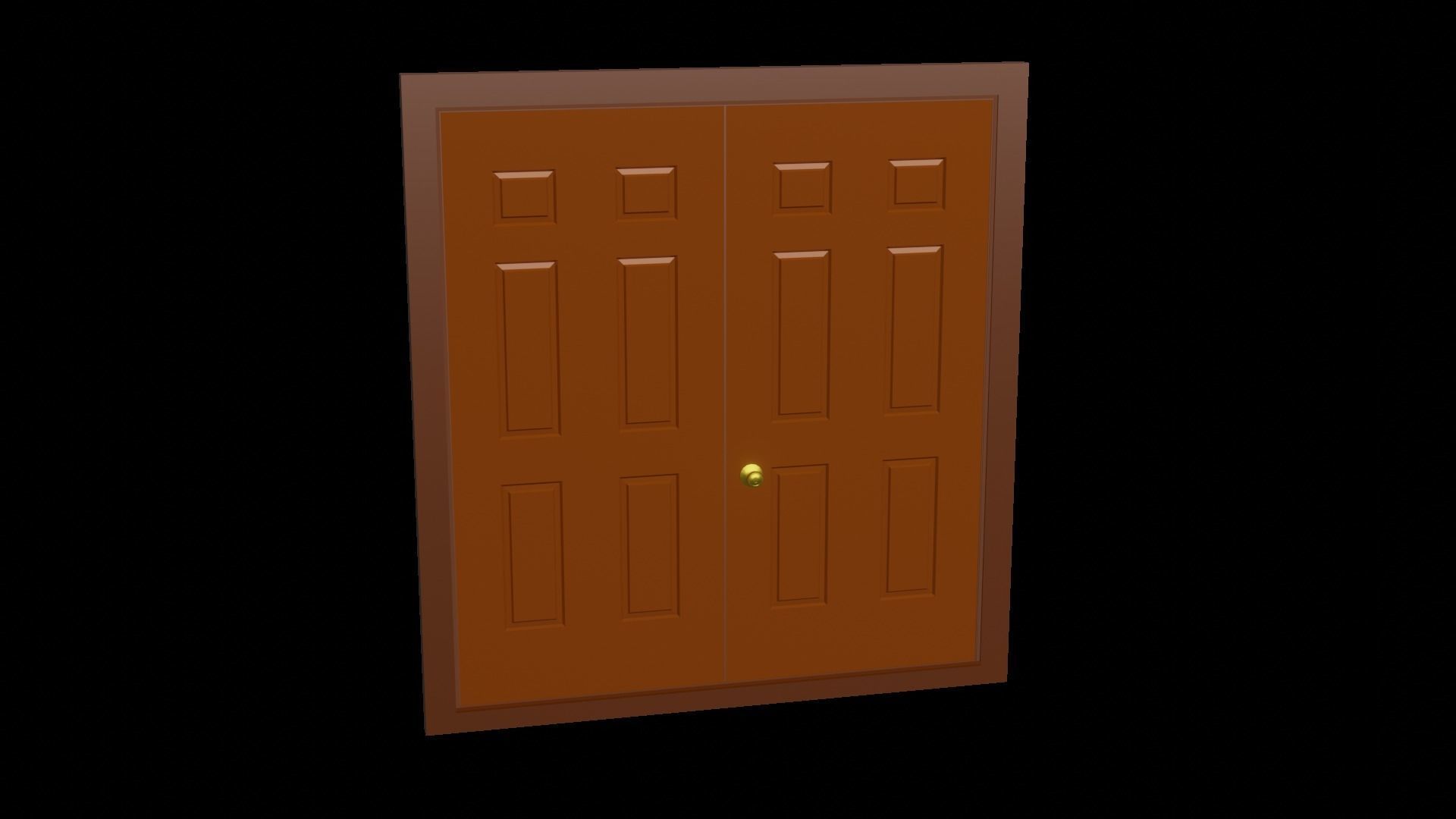 Doors Low-poly 3D model_5