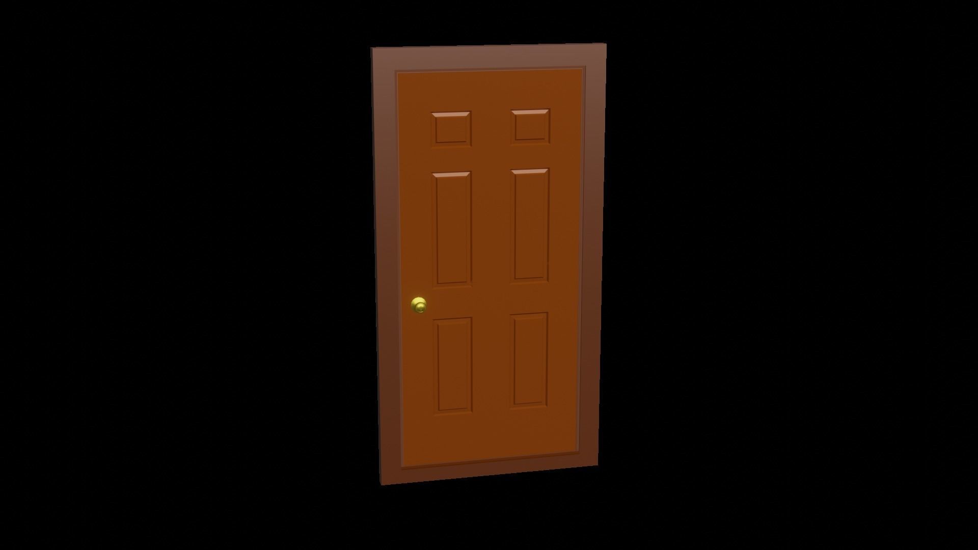 Doors Low-poly 3D model_2