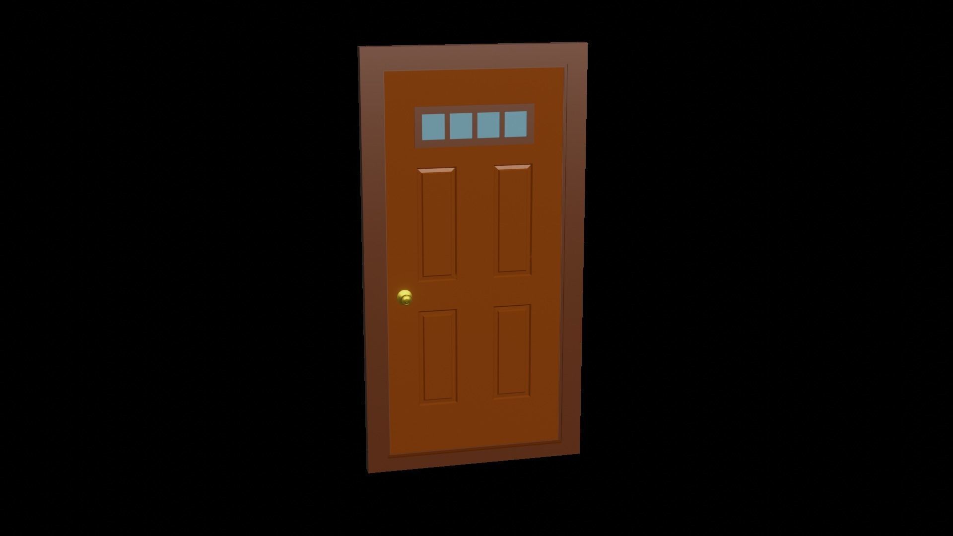 Doors Low-poly 3D model_3