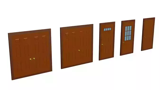 Doors Low-poly 3D model