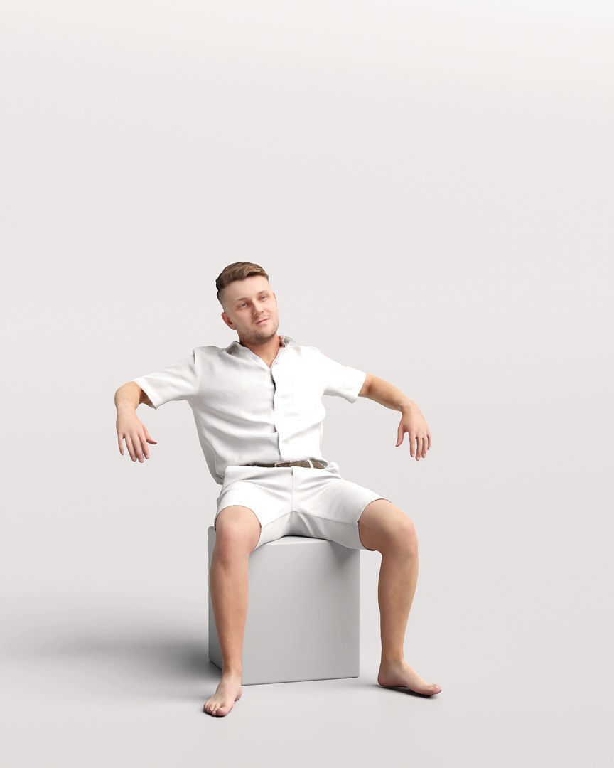 Humano Man on Yacht 2207-1 3D model_9