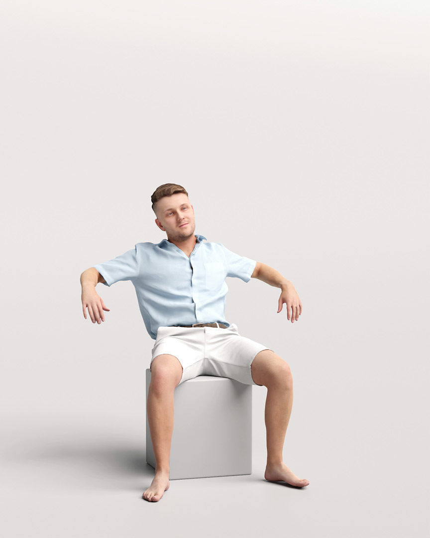 Humano Man on Yacht 2207-1 3D model_11