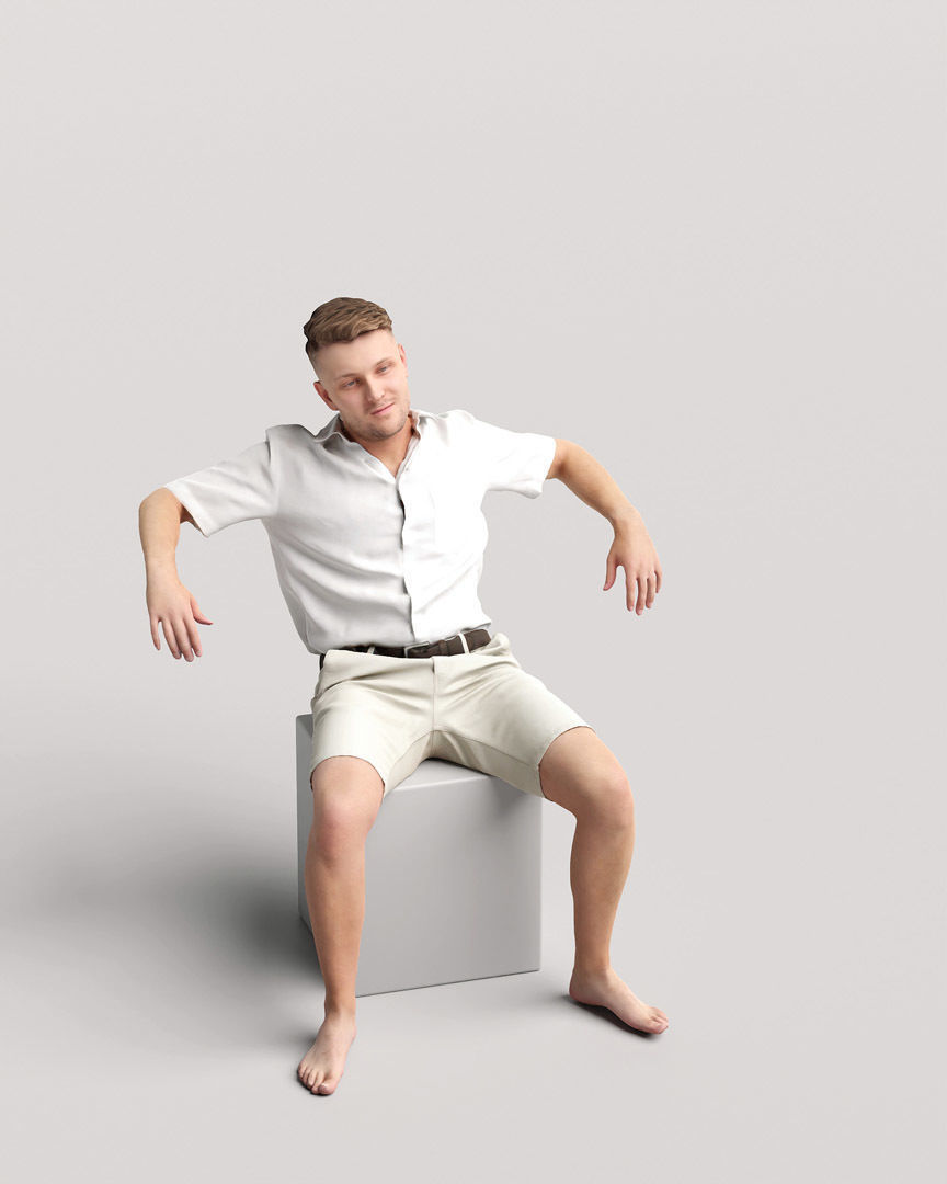 Humano Man on Yacht 2207-1 3D model_8